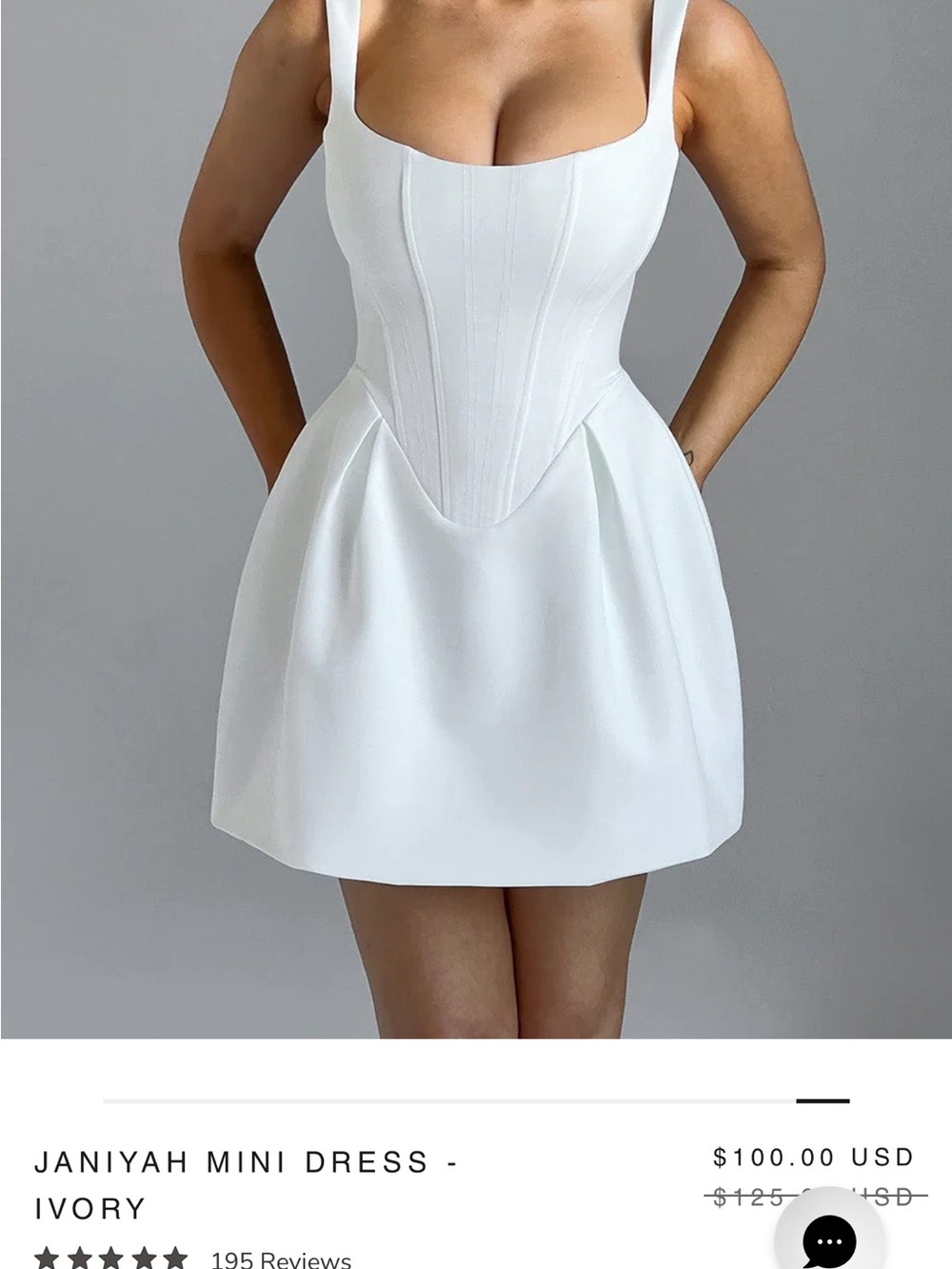 BabyBoo Janiyah Ivory Mini Dress